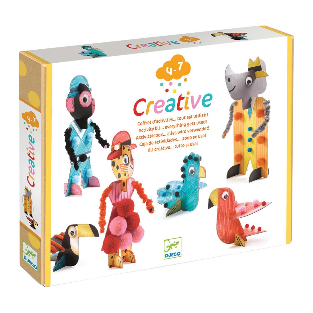 djeco knutselset creative punch out box - savanna chic | DJ00957 | 0