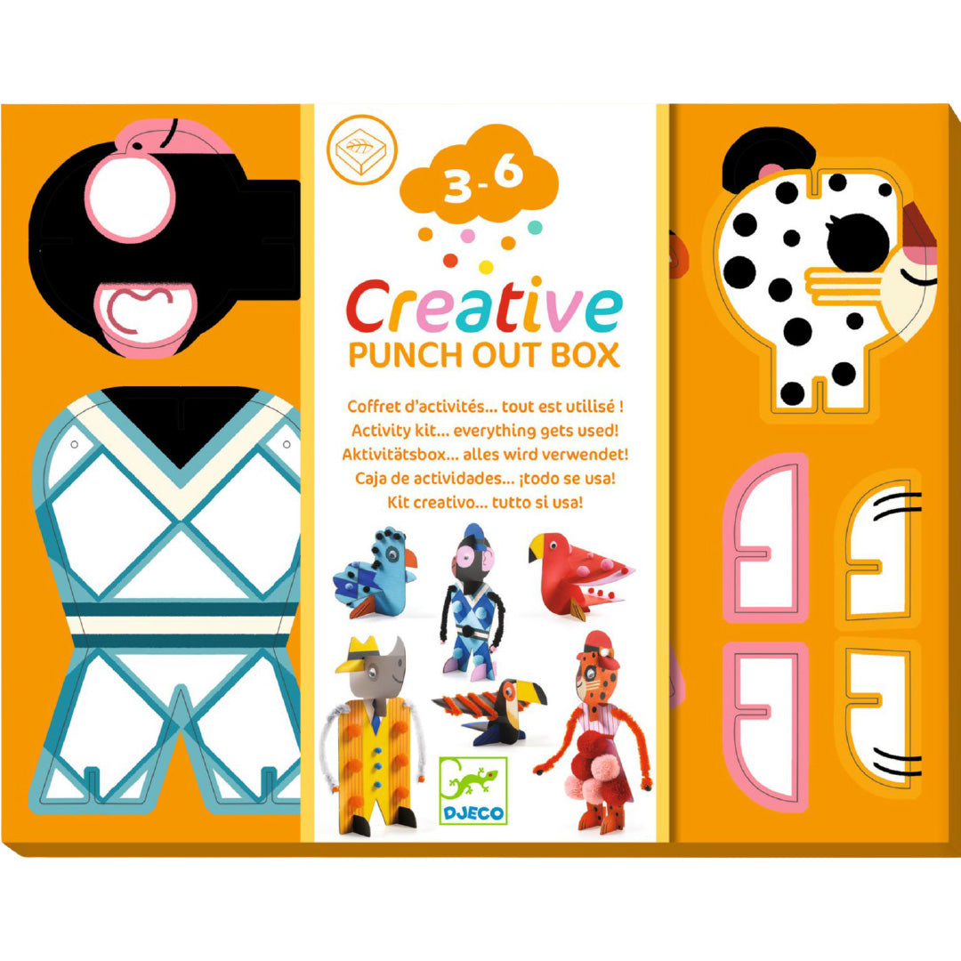 djeco knutselset creative punch out box - savanna chic | DJ00957 | 