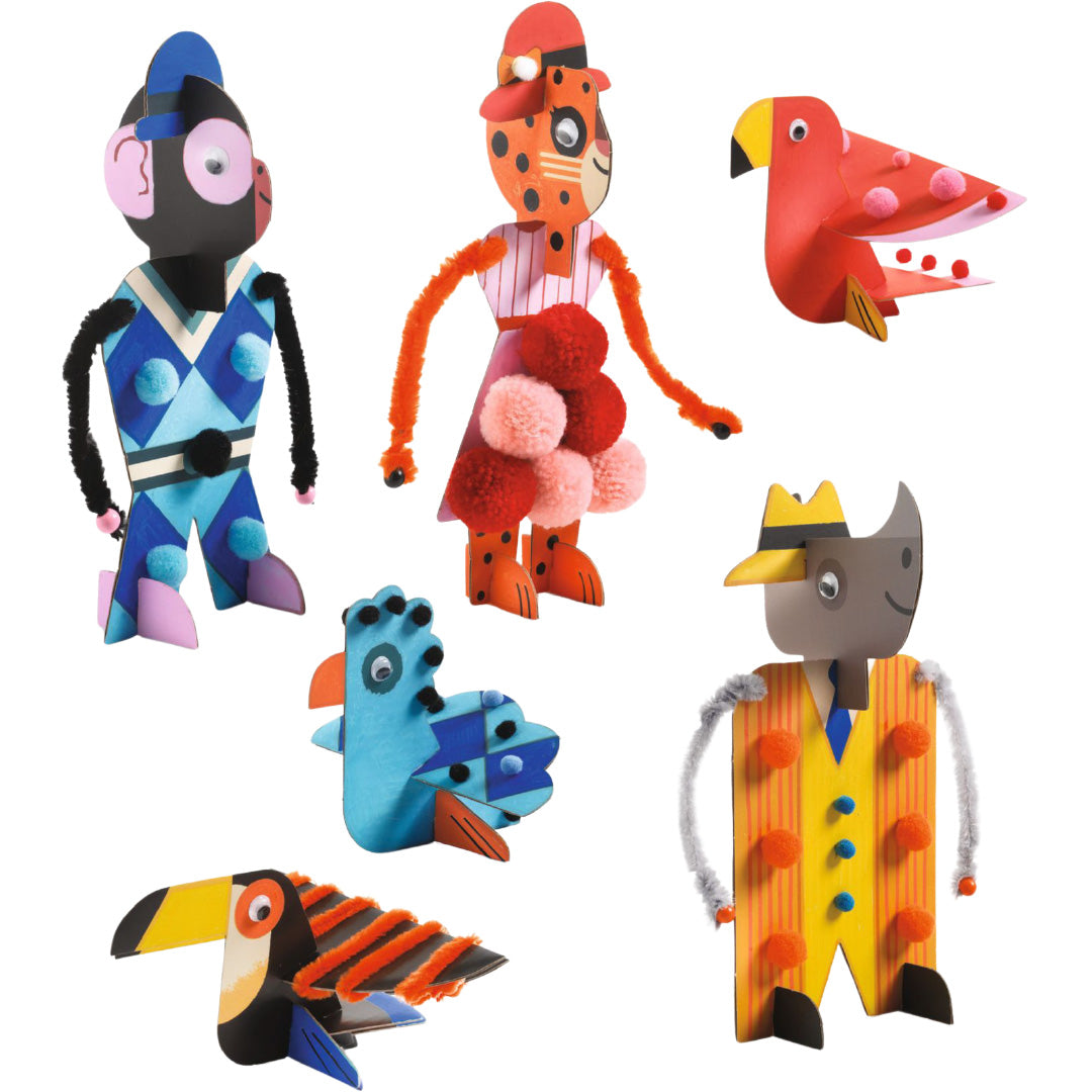 djeco knutselset creative punch out box - savanna chic | DJ00957 |  3