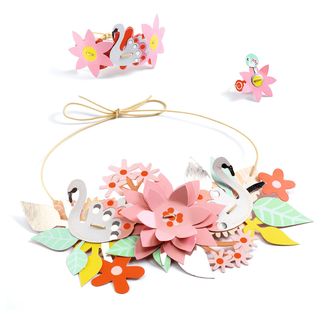 djeco knutselset diy - bloemen sieraden - colourful fun | DJ07957 | 4