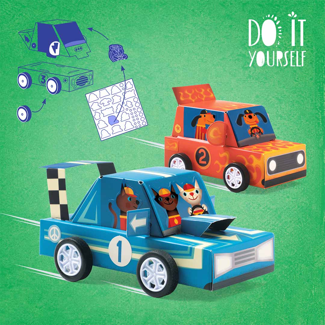 djeco knutselset diy - grand prix | DJ07932 | 1