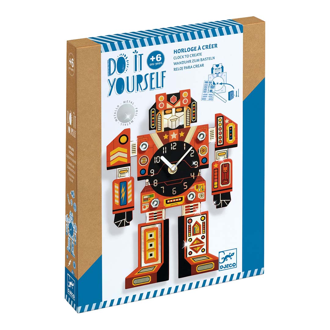 djeco knutselset diy - robotime klok