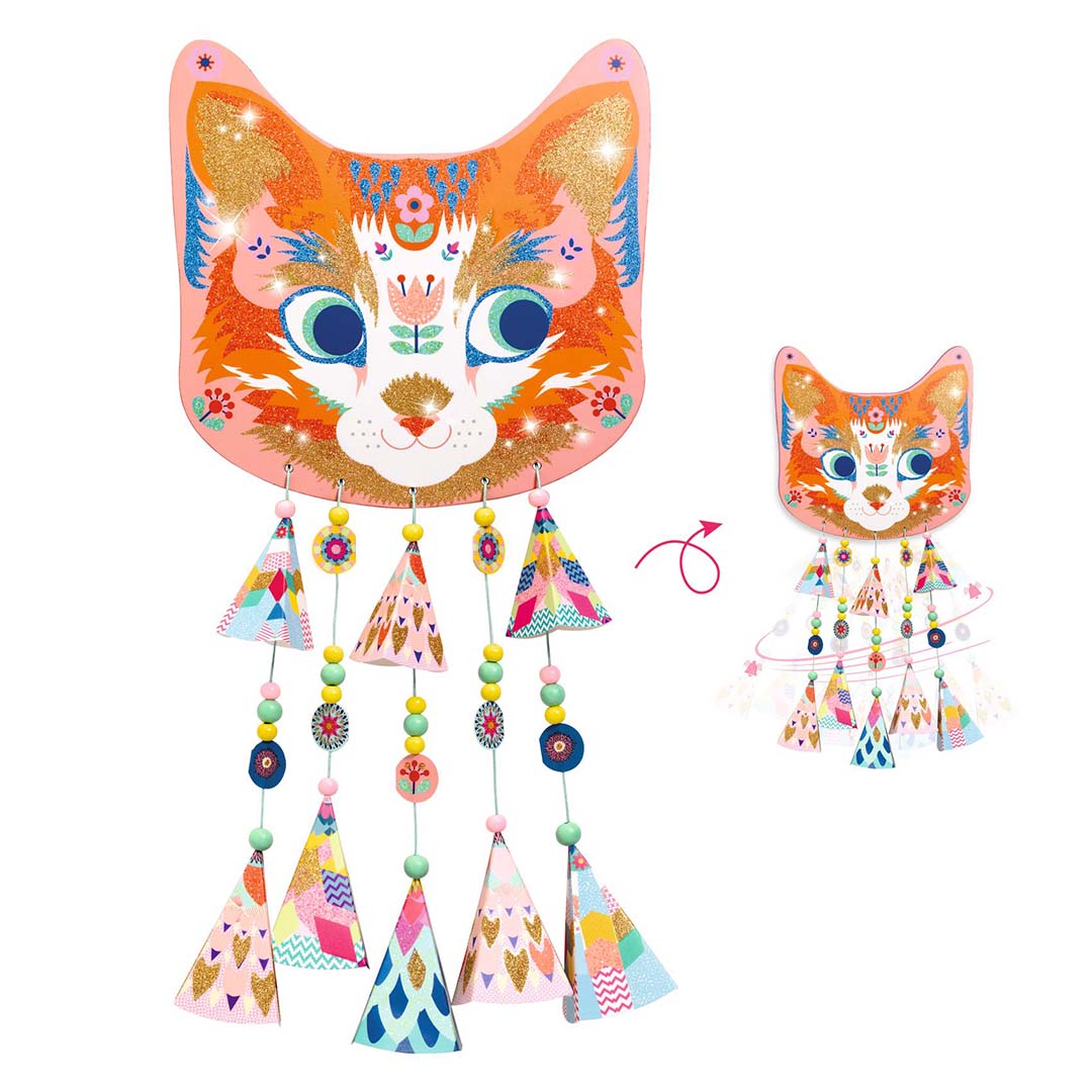 djeco knutselset diy - windgong - poes | DJ07955 | 1