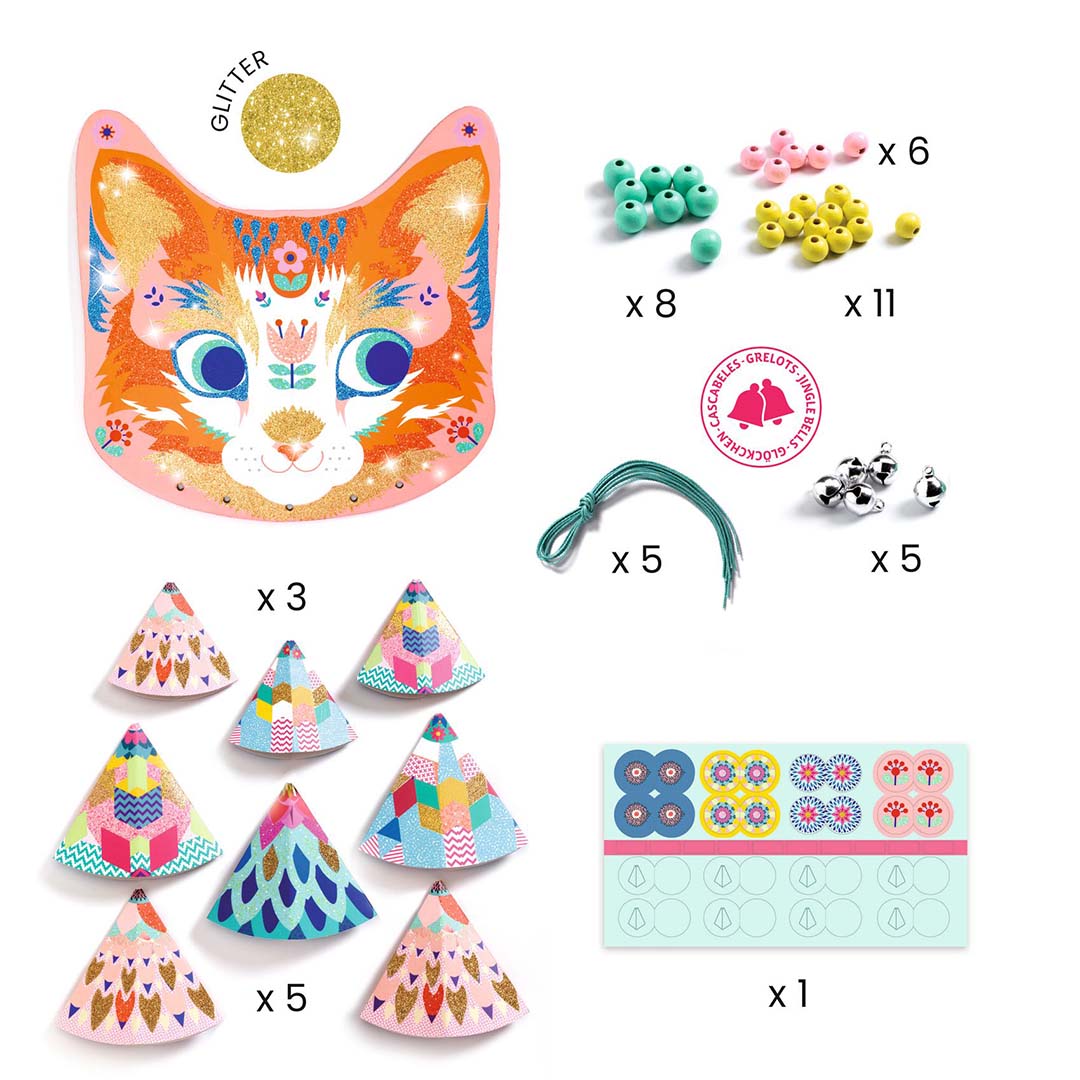 djeco knutselset diy - windgong - poes | DJ07955 | 4