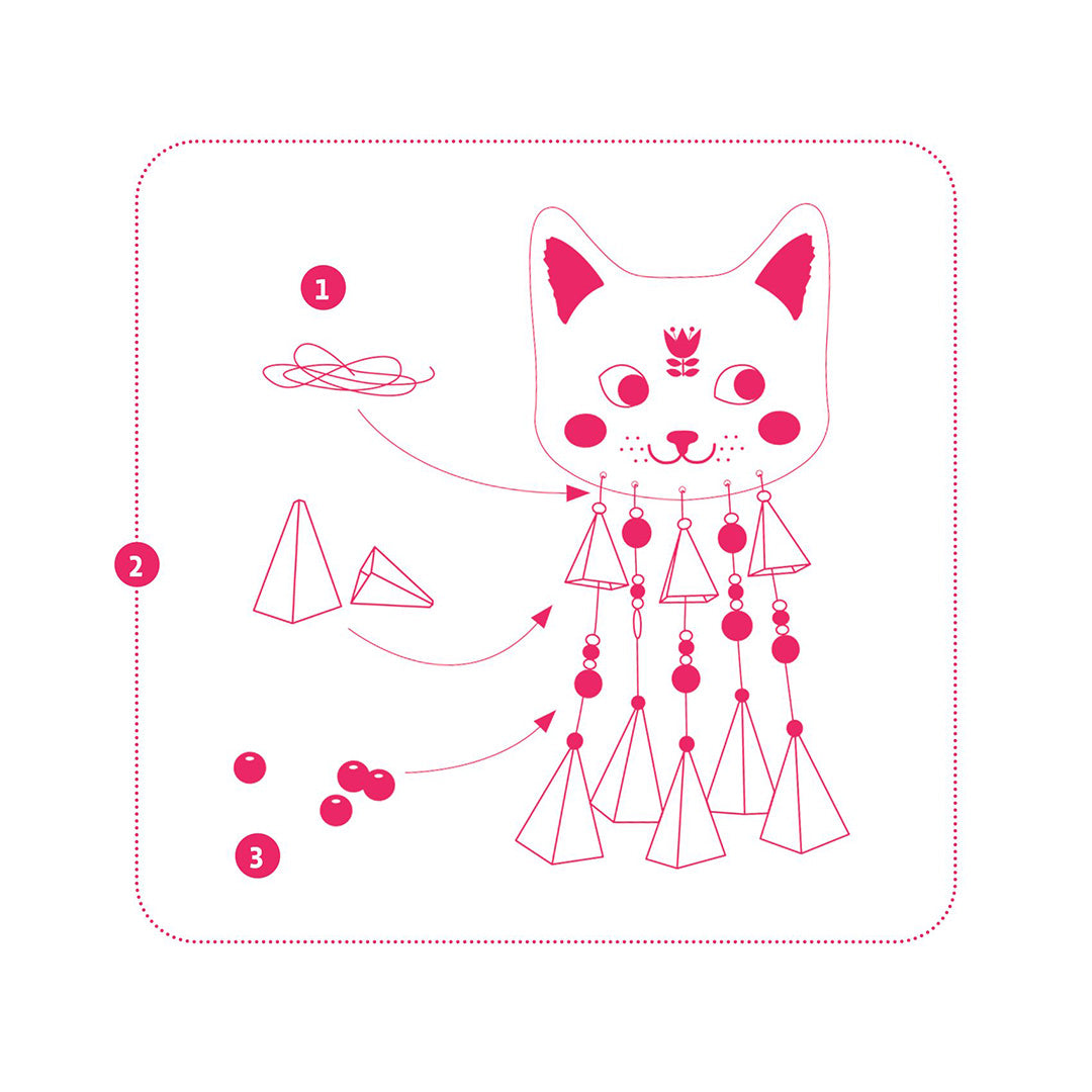 djeco knutselset diy - windgong - poes | DJ07955 | 3