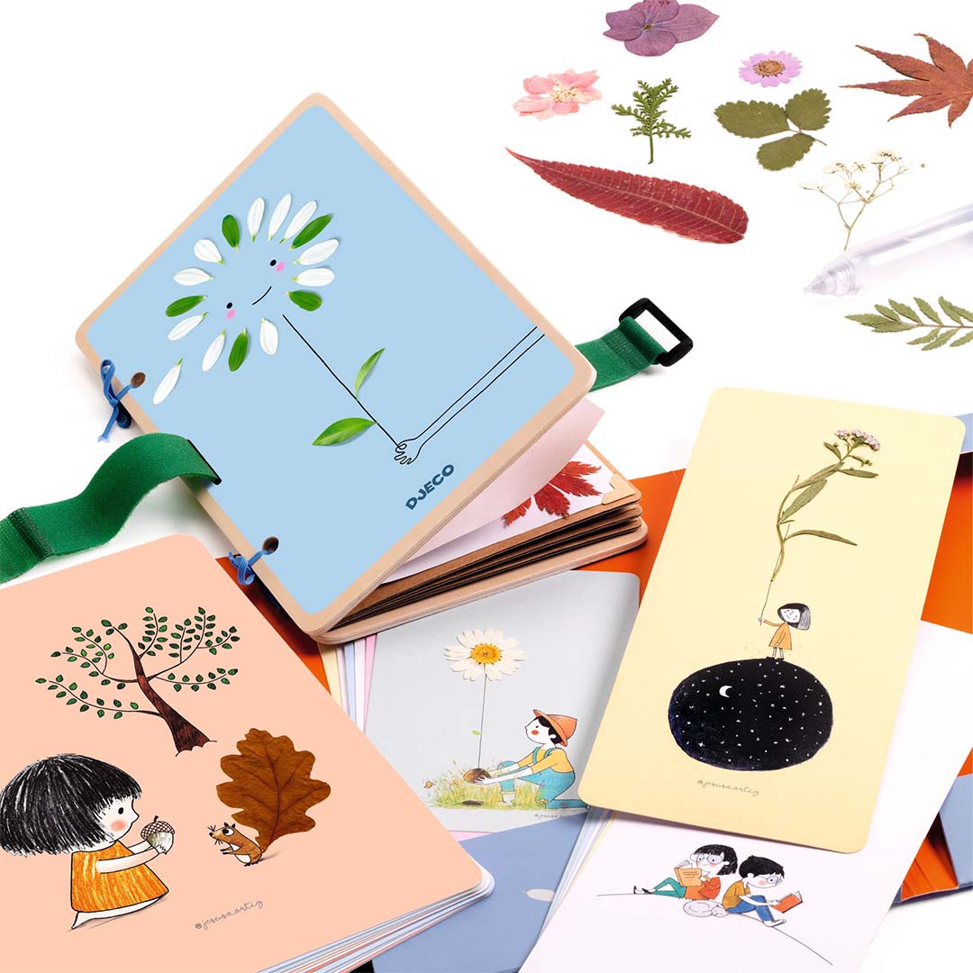 djeco knutselset diy bloemen drogen en kaarten maken