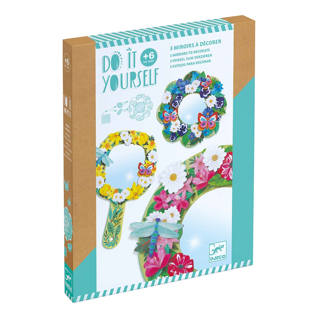 djeco knutselset diy bloemenspiegels