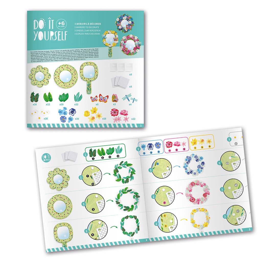 djeco knutselset diy bloemenspiegels | DJ07908 | 3