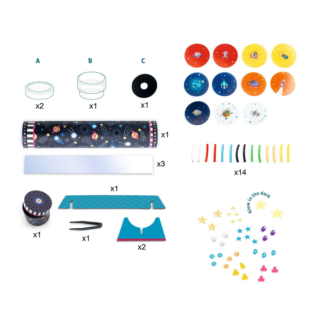 djeco knutselset diy caleidoscoop heelal