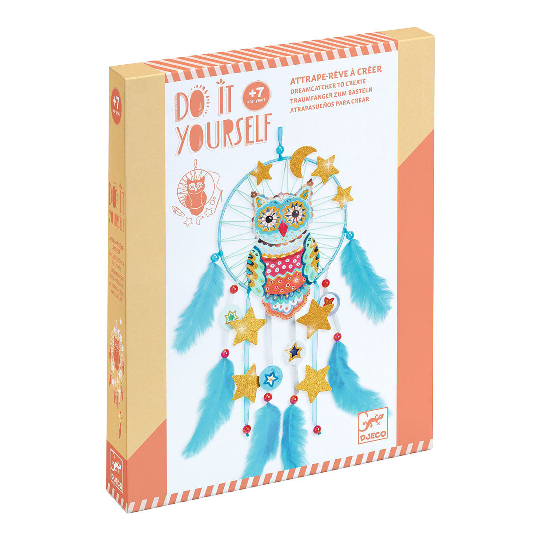 djeco knutselset diy dromenvanger - gouden uil