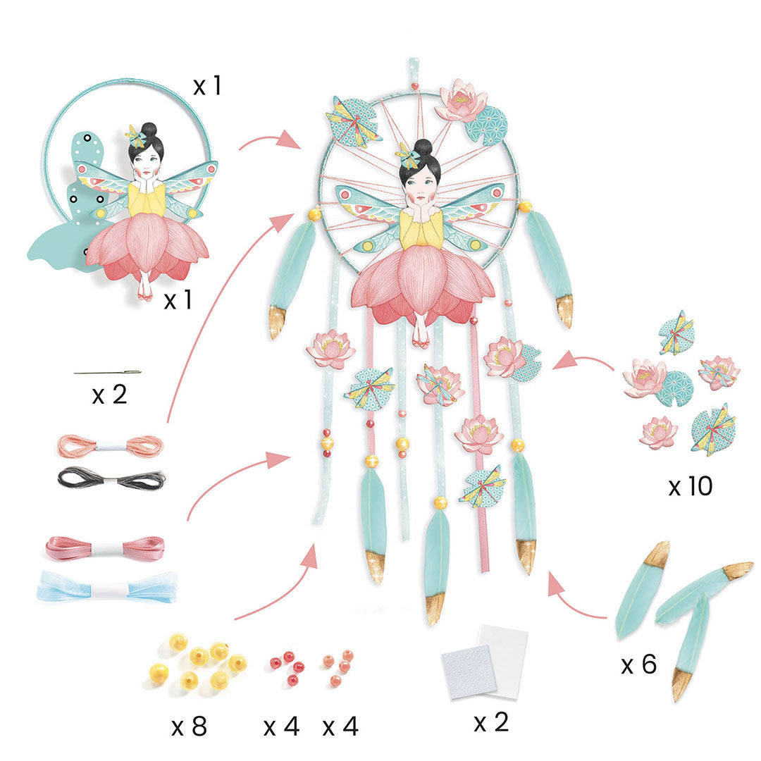 djeco knutselset diy dromenvanger - lotus fee