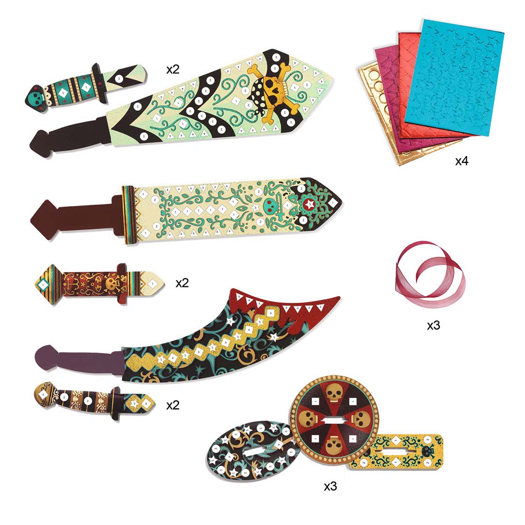 djeco knutselset diy piratenzwaarden - 3st | DJ07902 | 2