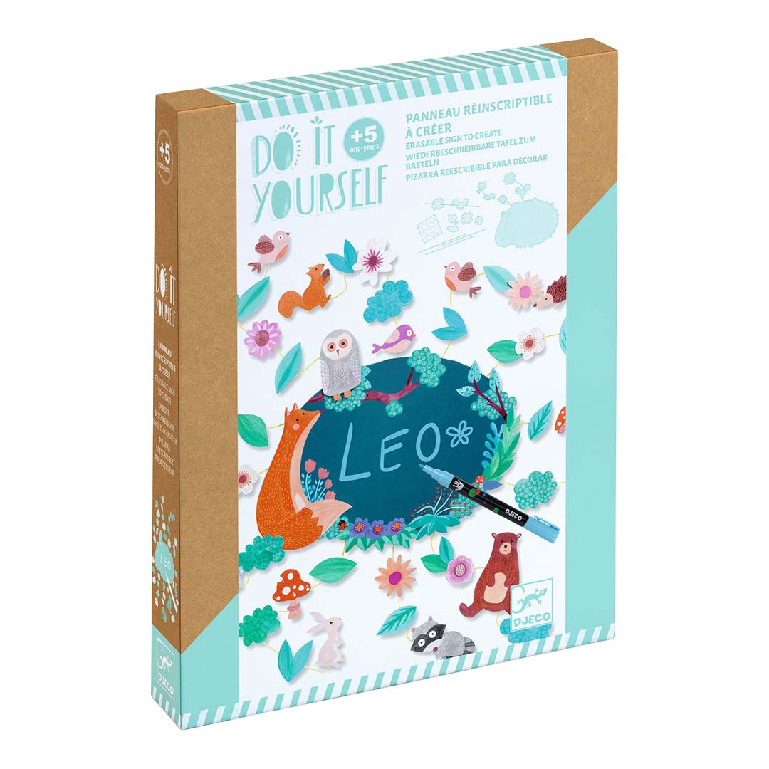 djeco knutselset diy uitwisbaar schrijfbord - bos