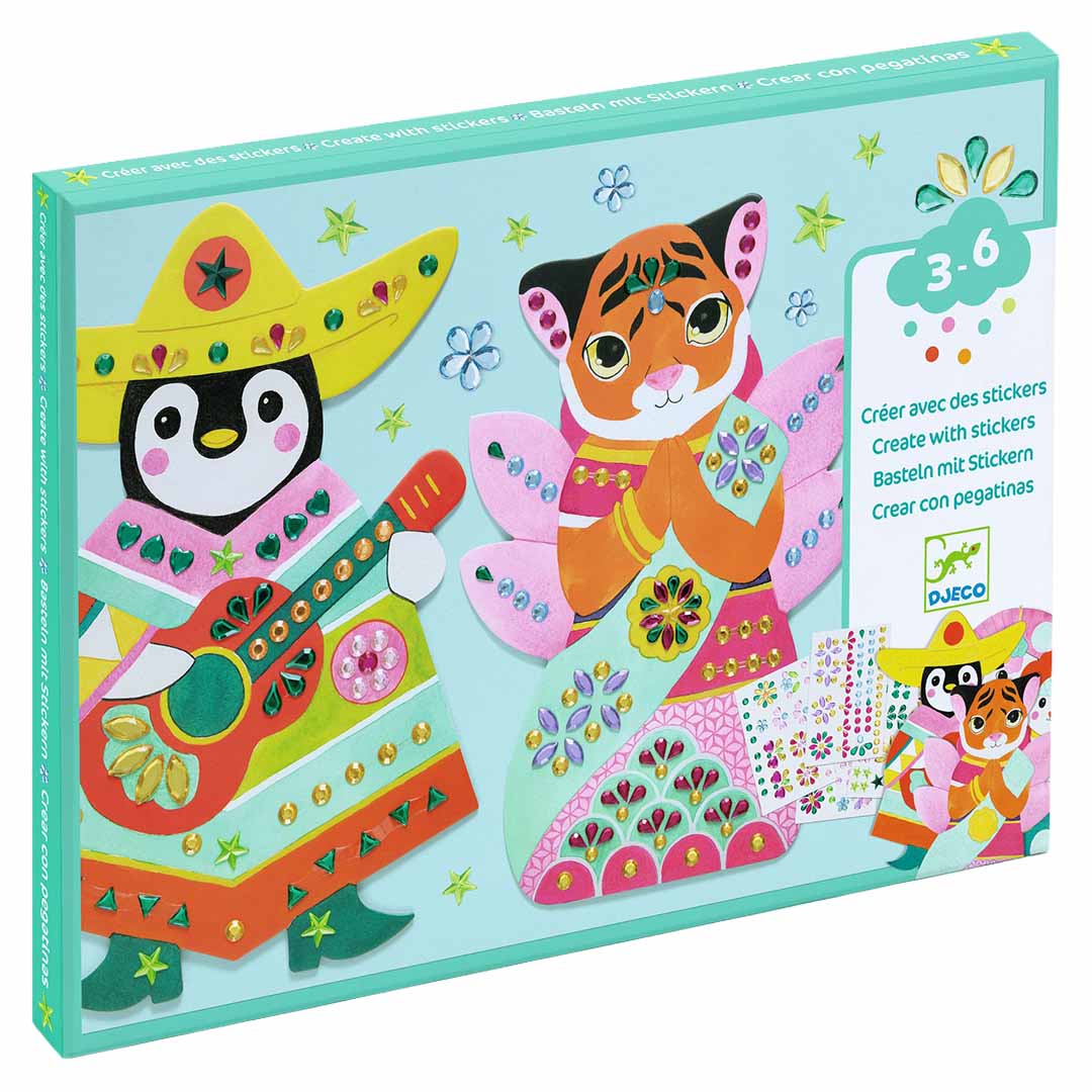 djeco knutselset glitterstenen
