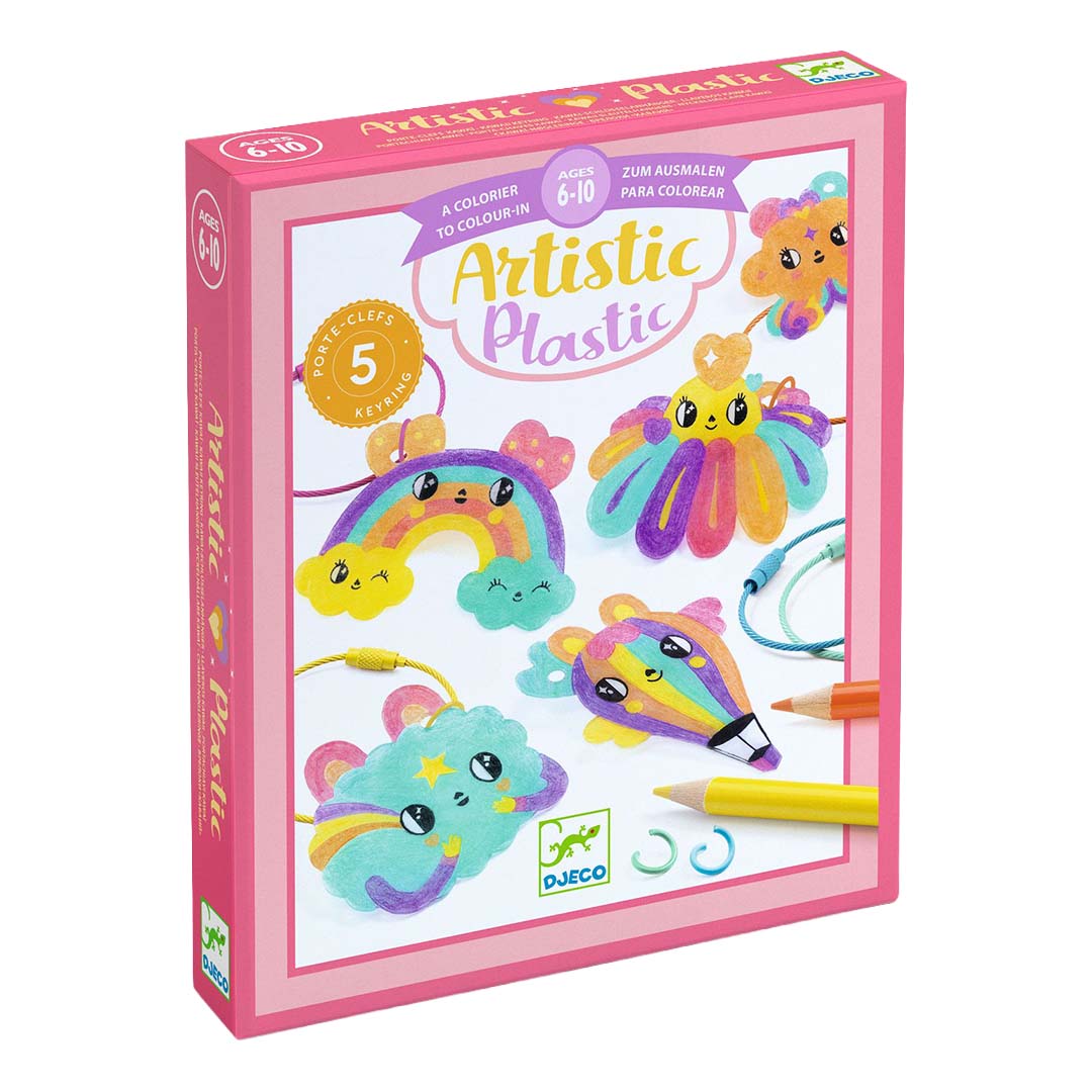 djeco knutselset krimpie dinkie sleutelhangers - kawaii