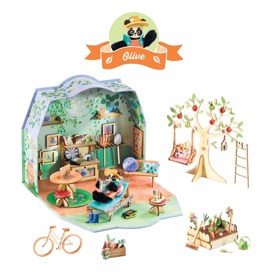 djeco knutselset mi house - olive