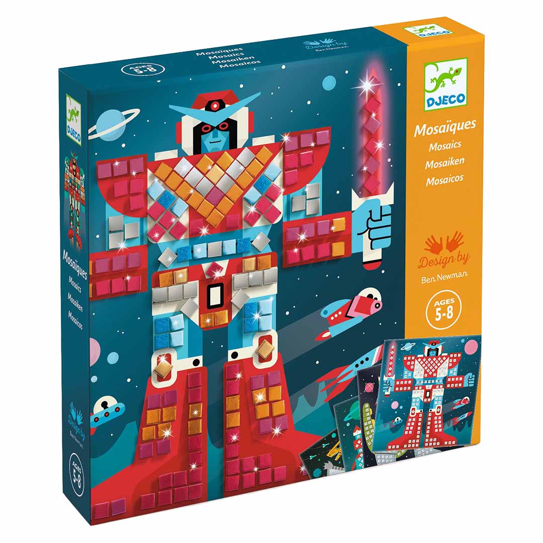 djeco knutselset mozaïek - space battle