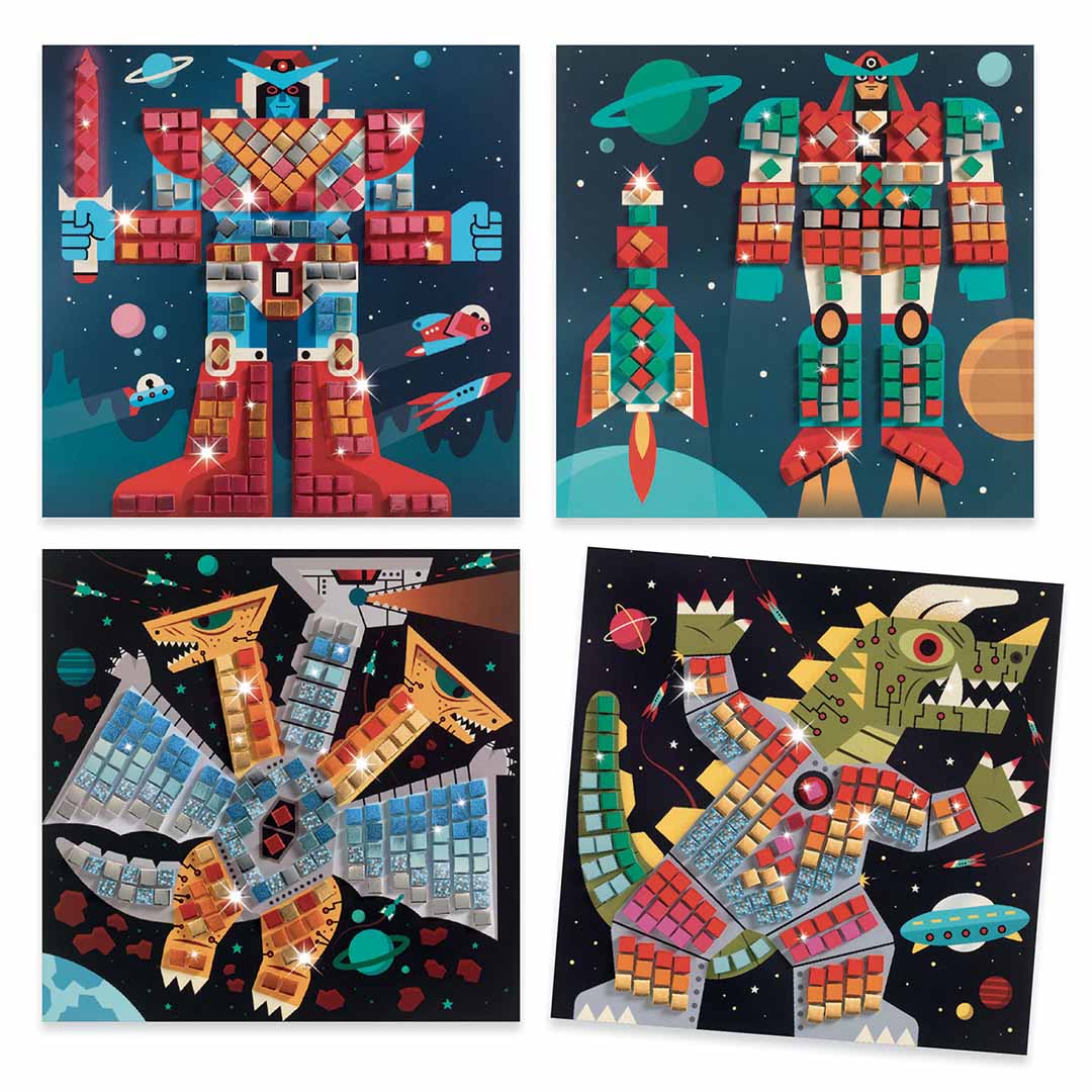 djeco knutselset mozaïek - space battle | DJ09424 | 1