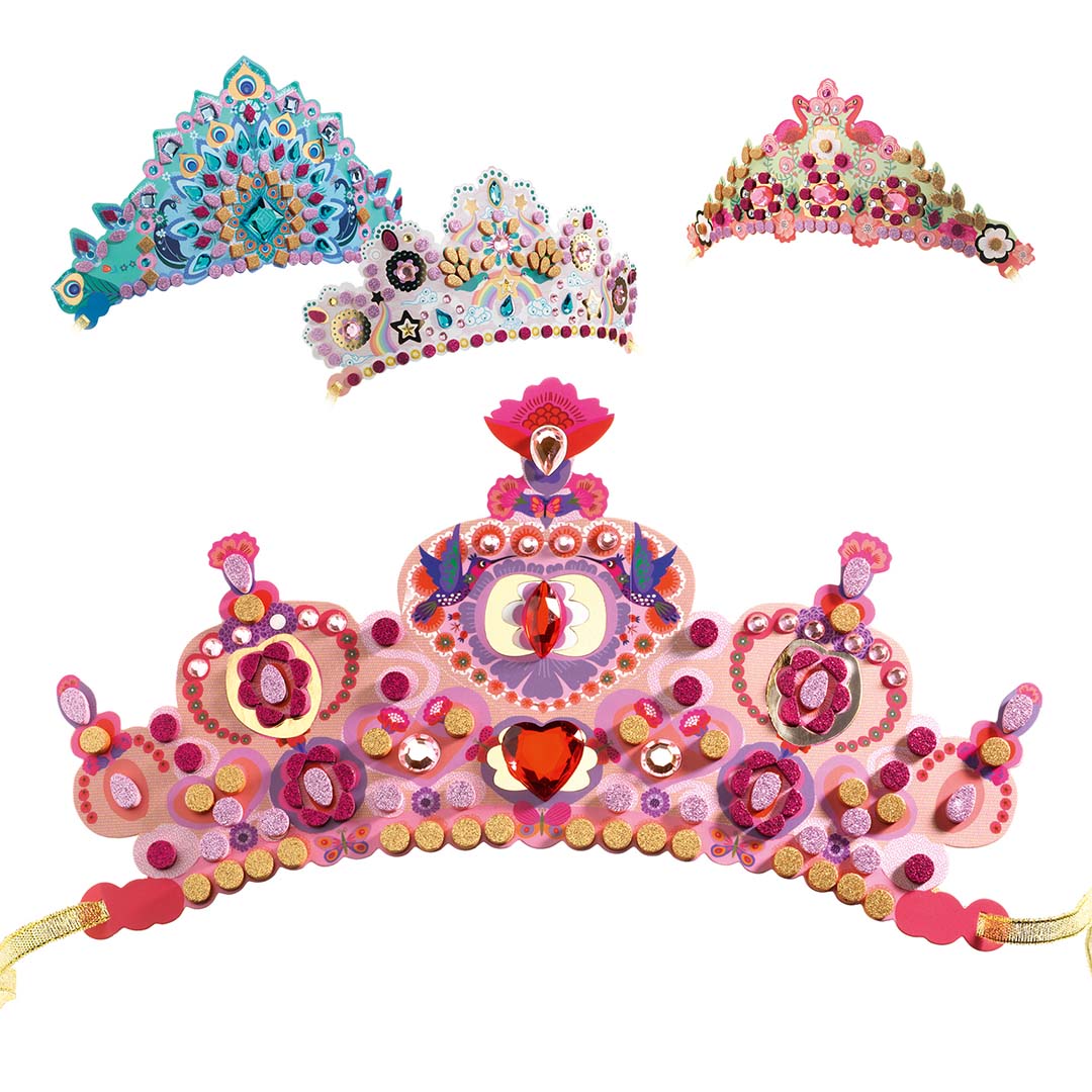 djeco knutselset mozaïek diademen prinsessen | DJ07901 | 1