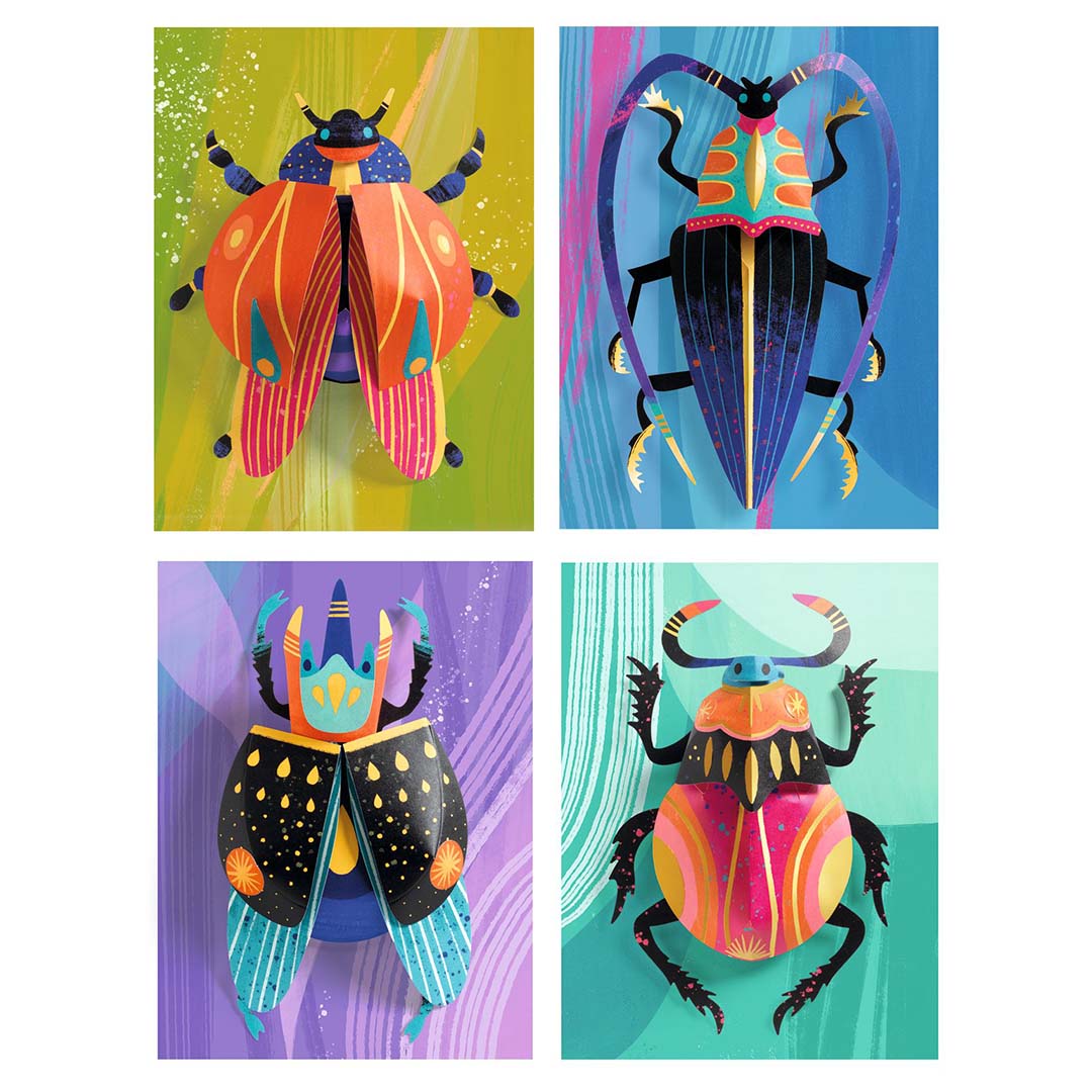 djeco knutselset papieren insecten