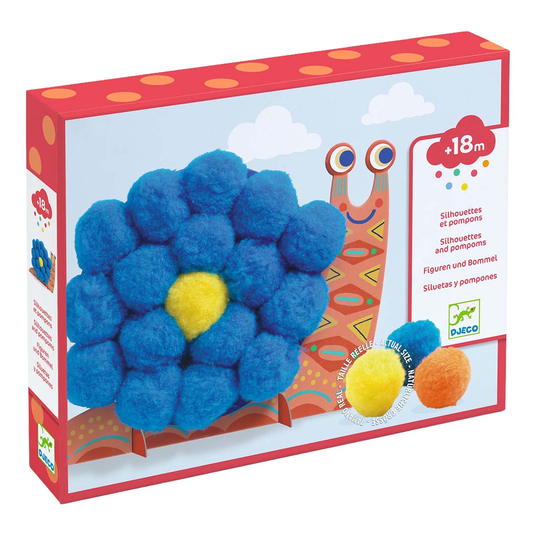 djeco knutselset pompons dieren