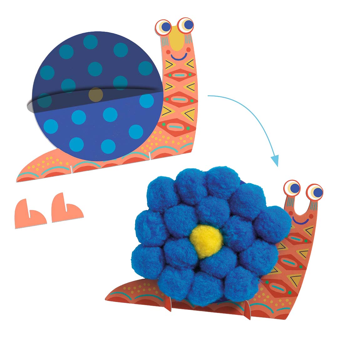 djeco knutselset pompons dieren | DJ09871 | 2
