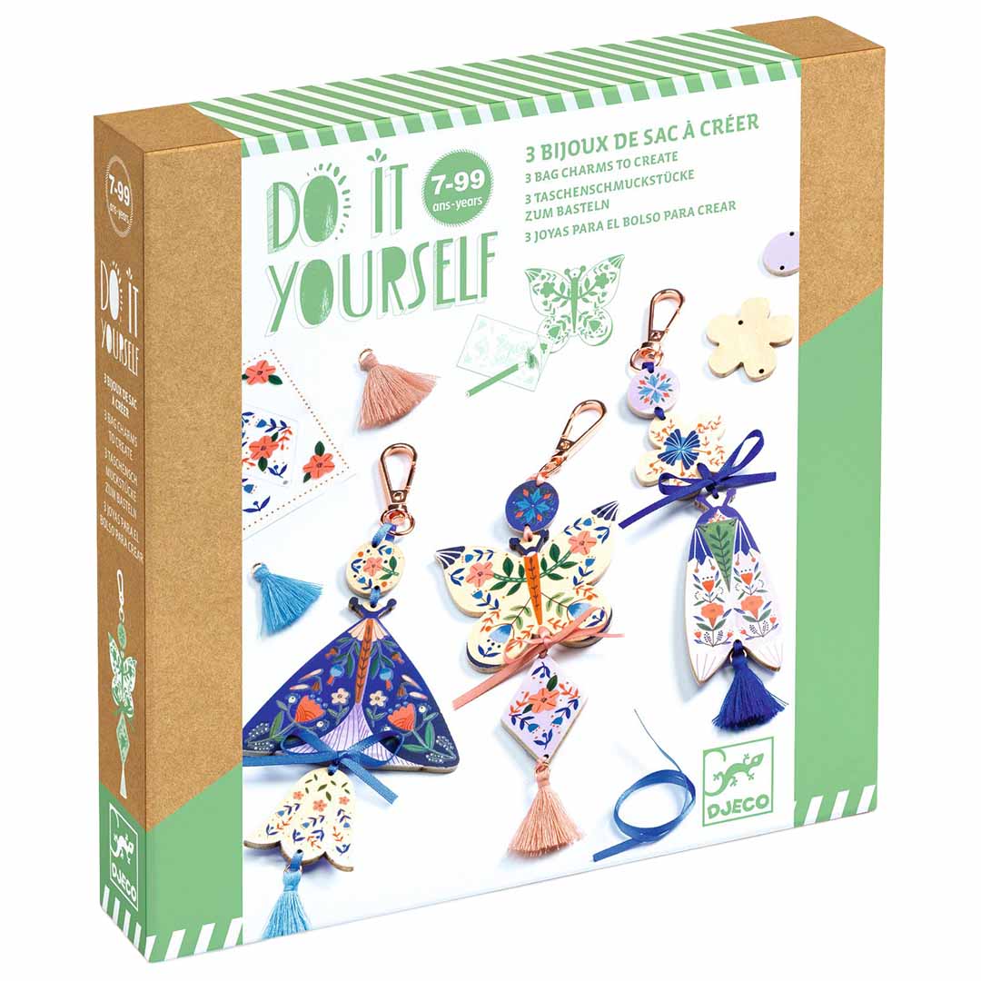 djeco knutselset sleutelhangers maken - vlinders