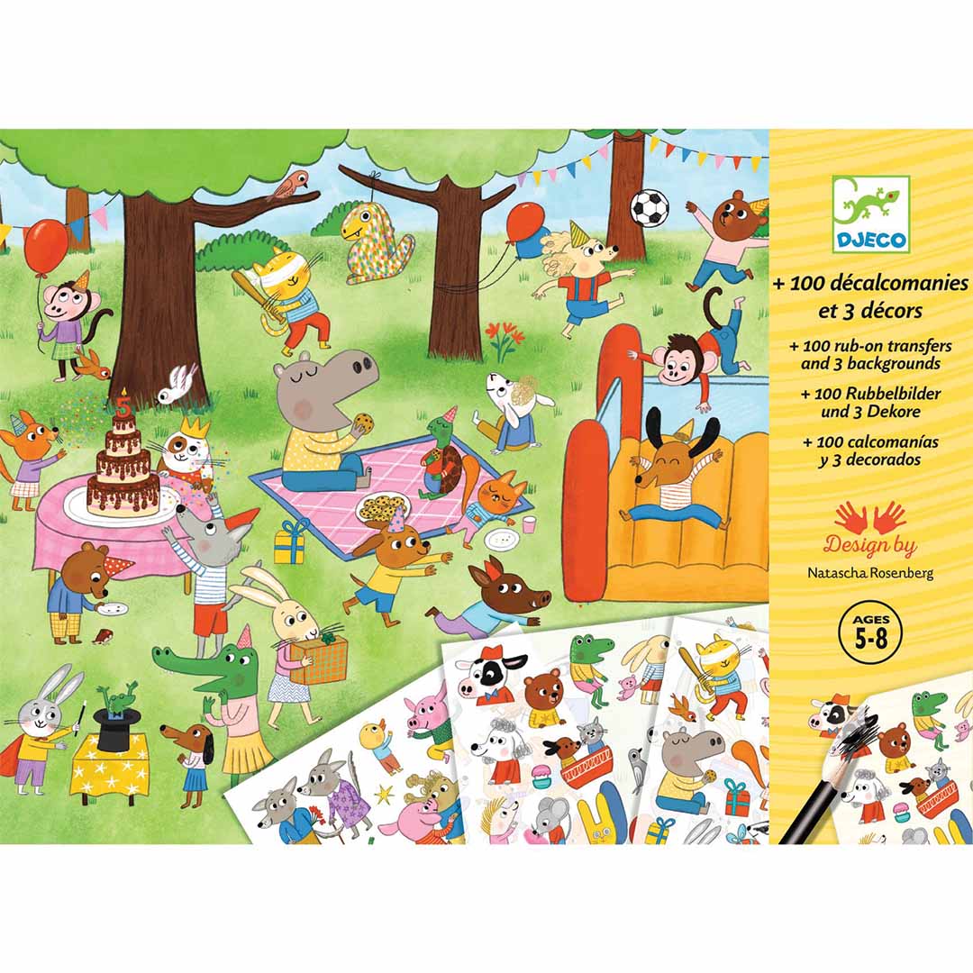 djeco knutselset transferstickers party time