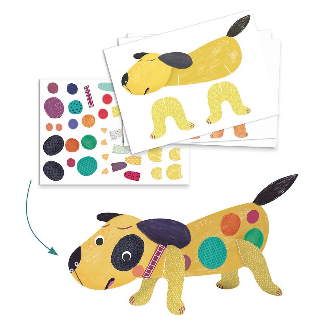 djeco knutselset zes activiteiten - dieren | DJ09293 | 4