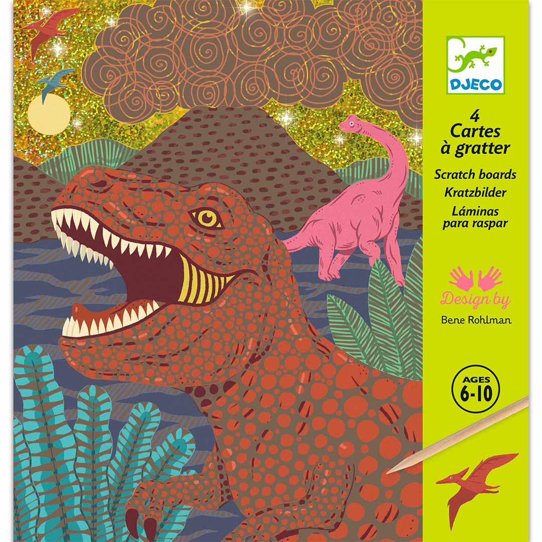 djeco kraskaarten dinosauriërs