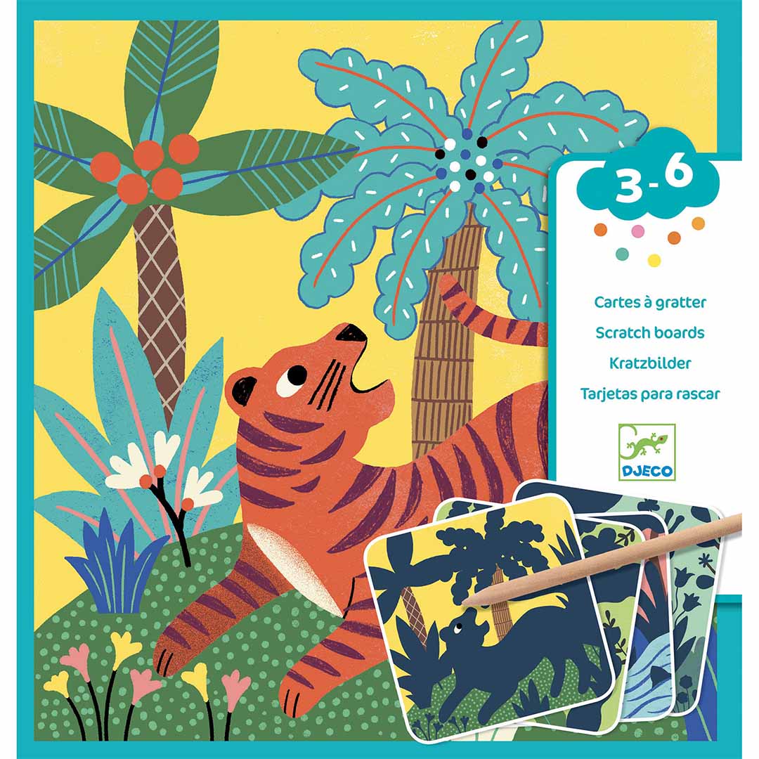djeco kraskaarten grote dieren