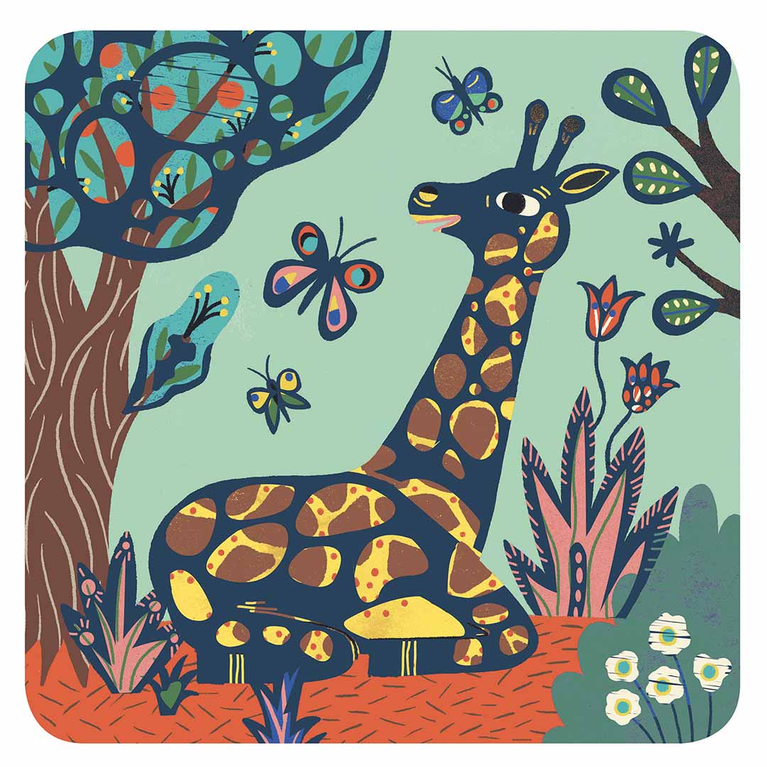 djeco kraskaarten grote dieren