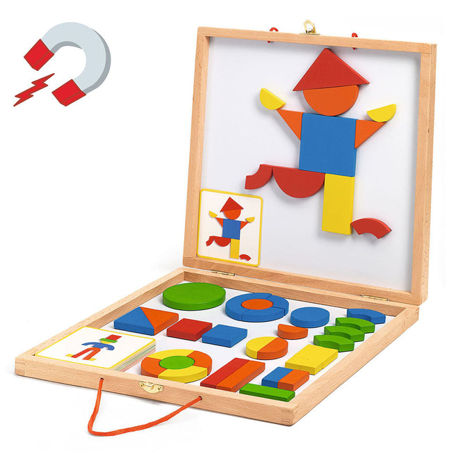 djeco magneetkoffer tangram - 42st