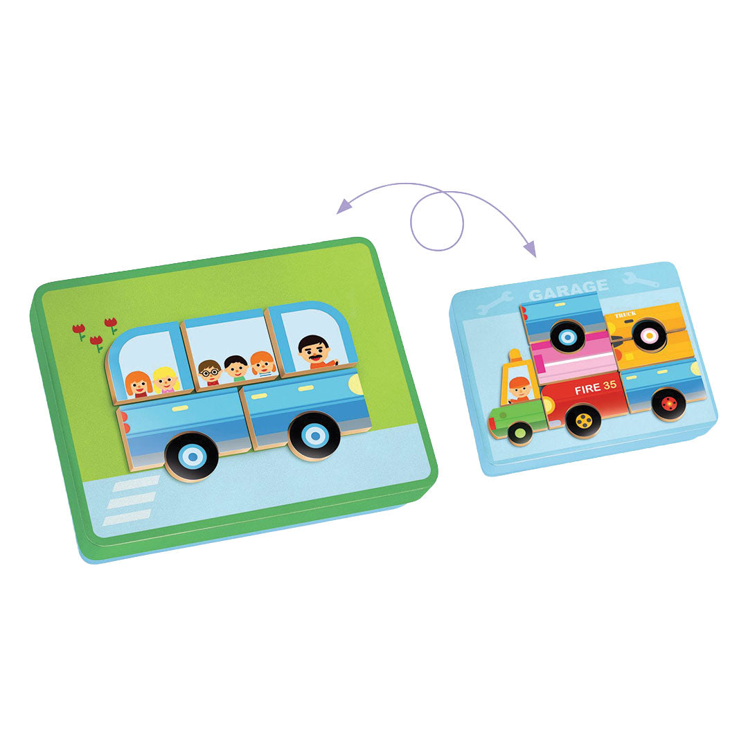 djeco magneetset inzebox vehicles - 36st | DJ03074 | 3