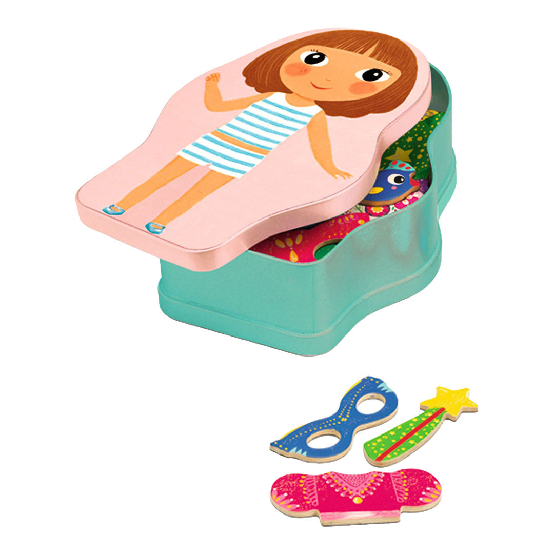 djeco magnetische aankleedpop - belissimo