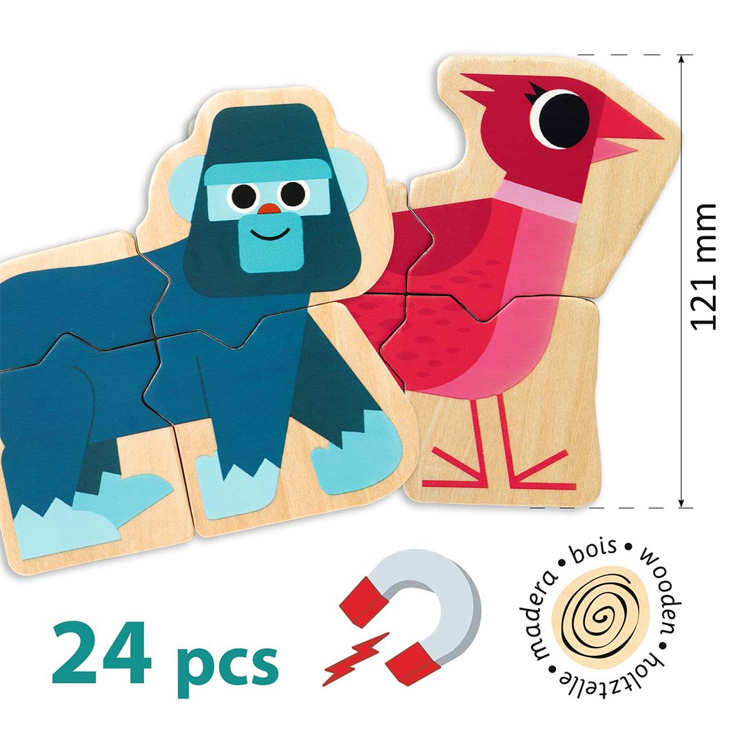 djeco magnetische dieren - 24st