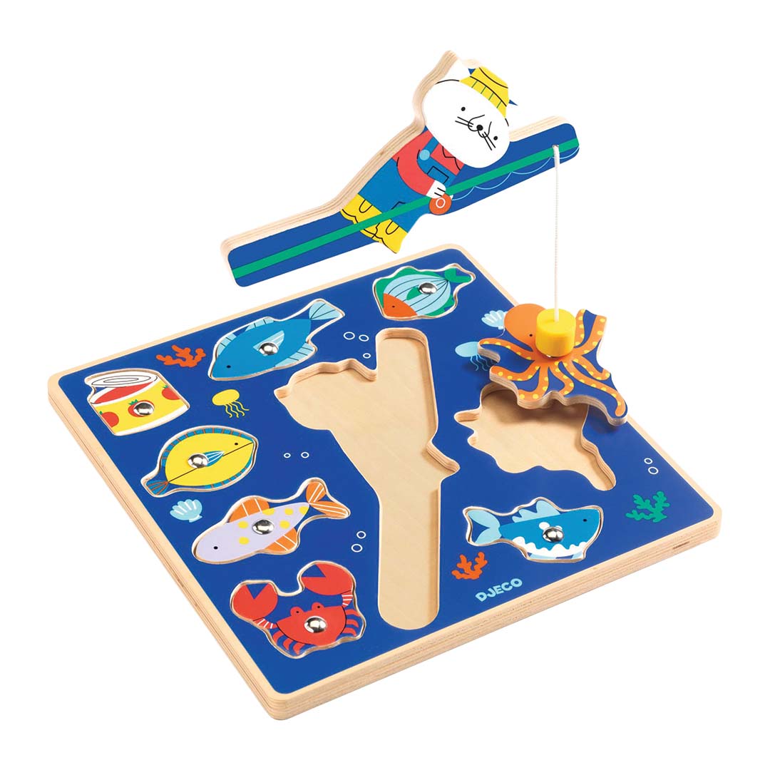 djeco magnetische puzzel puzz & fish - 9st | DJ01080 | 2