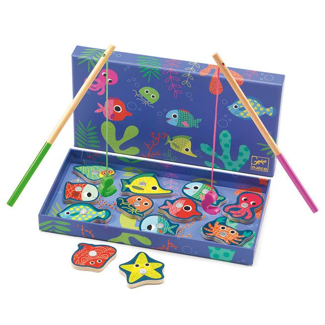 djeco magnetisch visspel gekleurde vissen | DJ01653 | 0