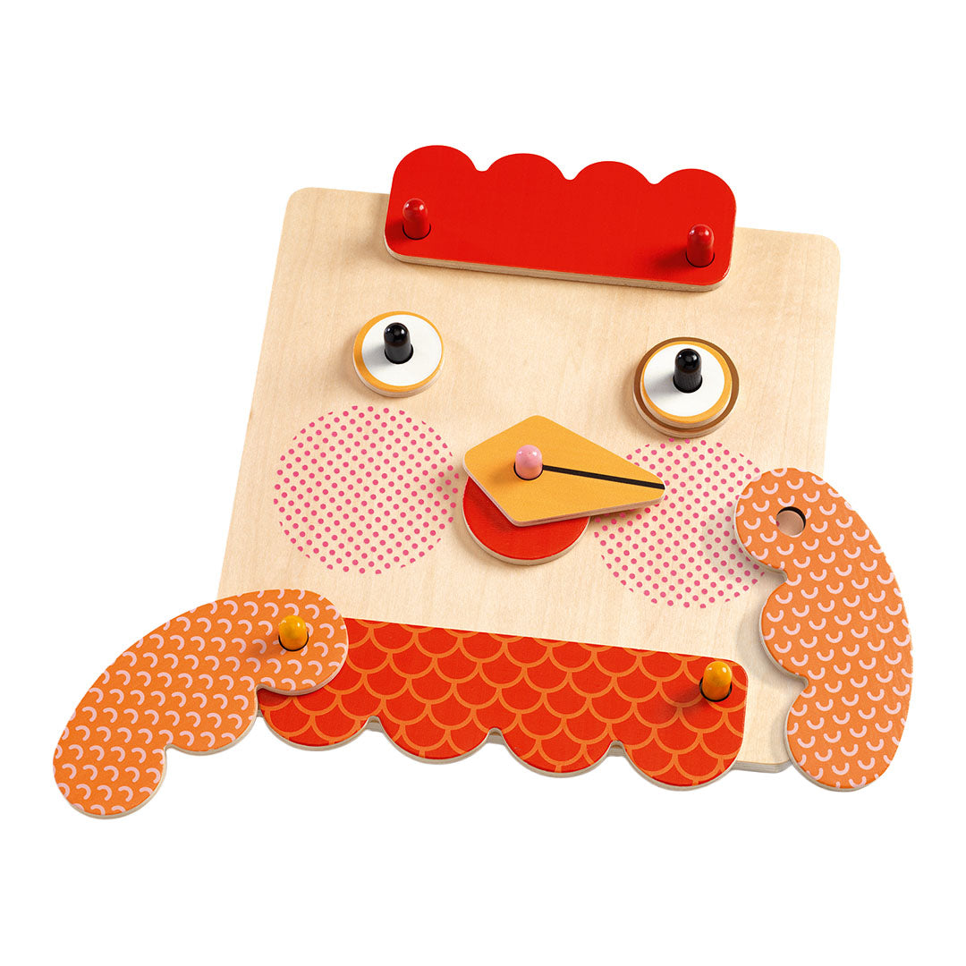 djeco montagespel dierengezichten | DJ01676 | 1