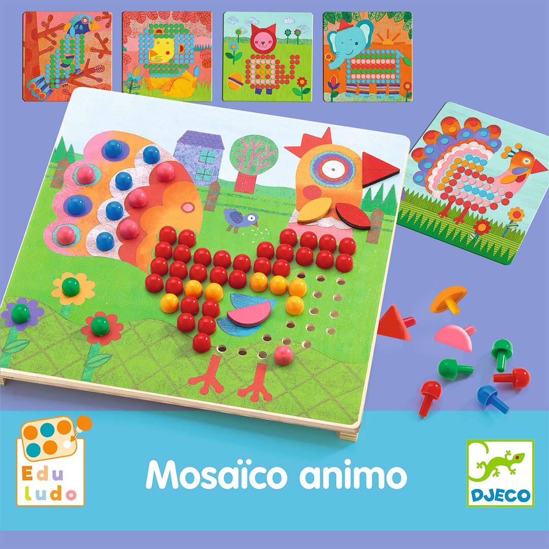djeco mozaïekpuzzels dieren | DJ08137 | 5