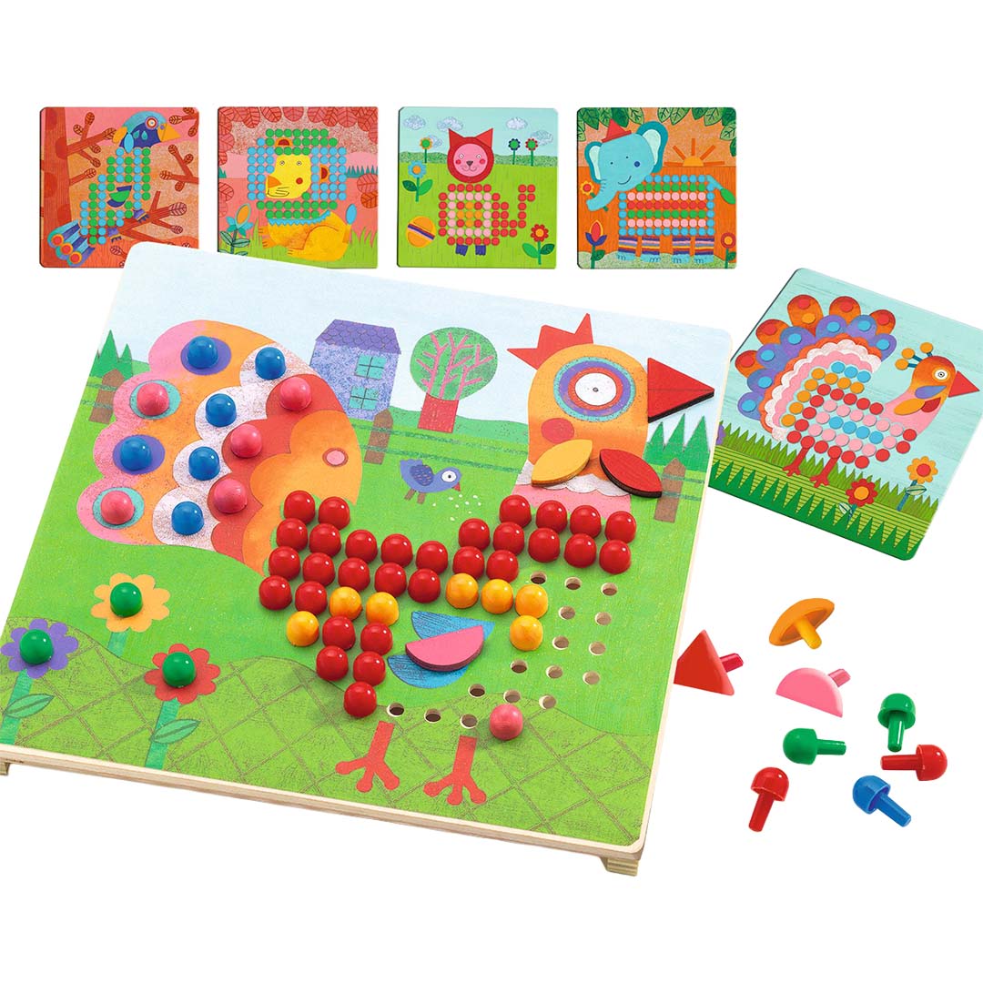 djeco mozaïekpuzzels dieren | DJ08137 | 1