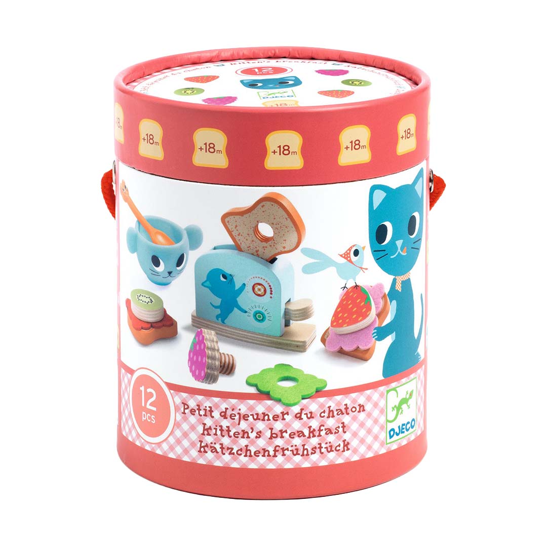 djeco ontbijtset kittens - 12-delig | DJ05507 | 3