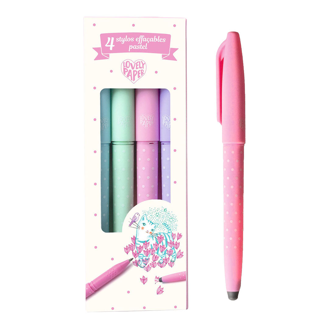 djeco pennen uitwisbare inkt - pastel - 4st | DD03794 | 1