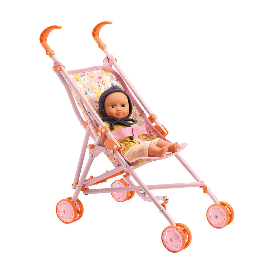 djeco poppenbuggy pomea - bloemen | DJ07841 | 2