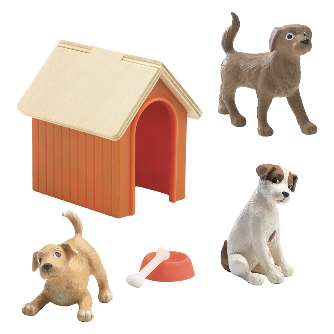 djeco poppenhuis honden - 3 stuks