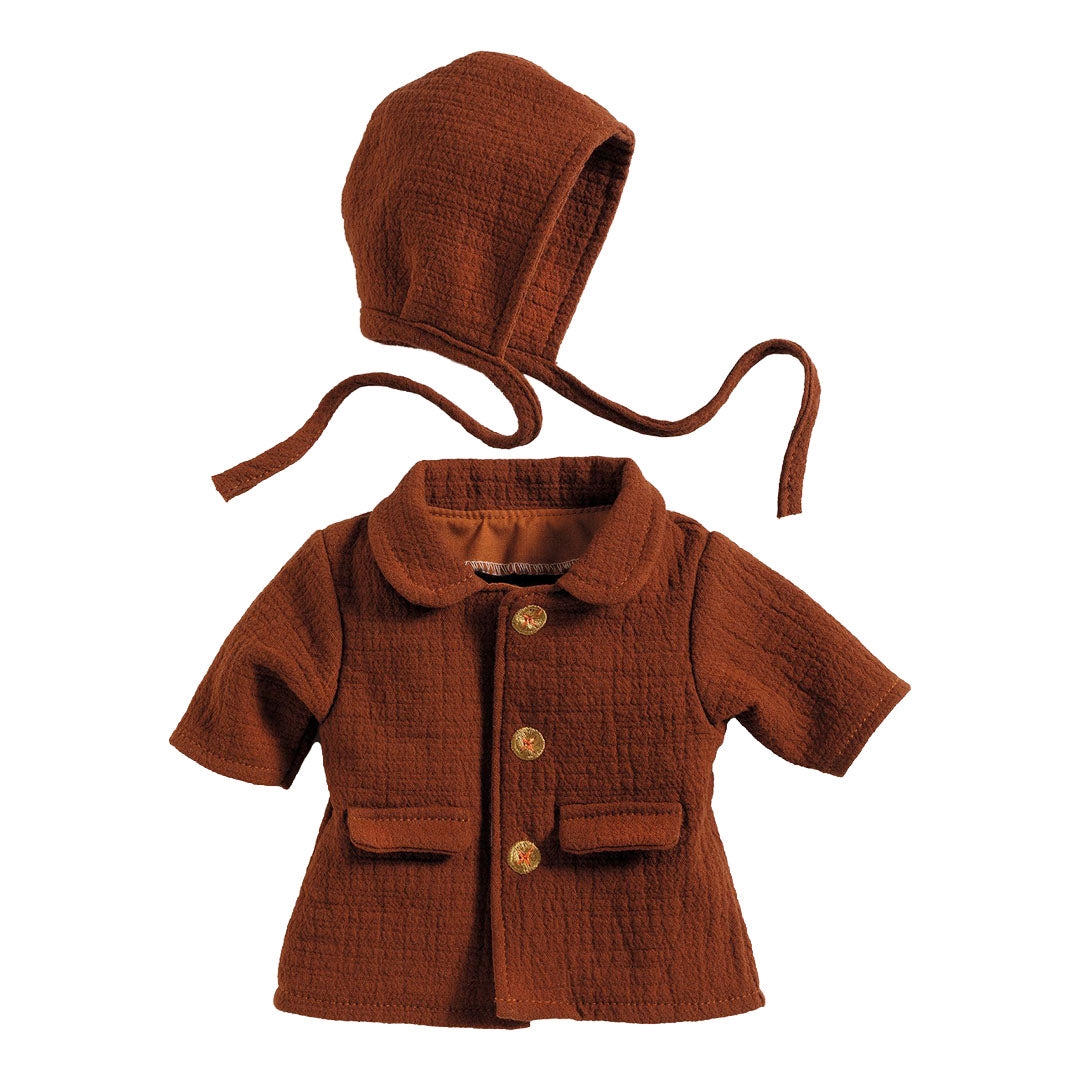 djeco poppenjas met mutsje pomea - fall - 32 cm