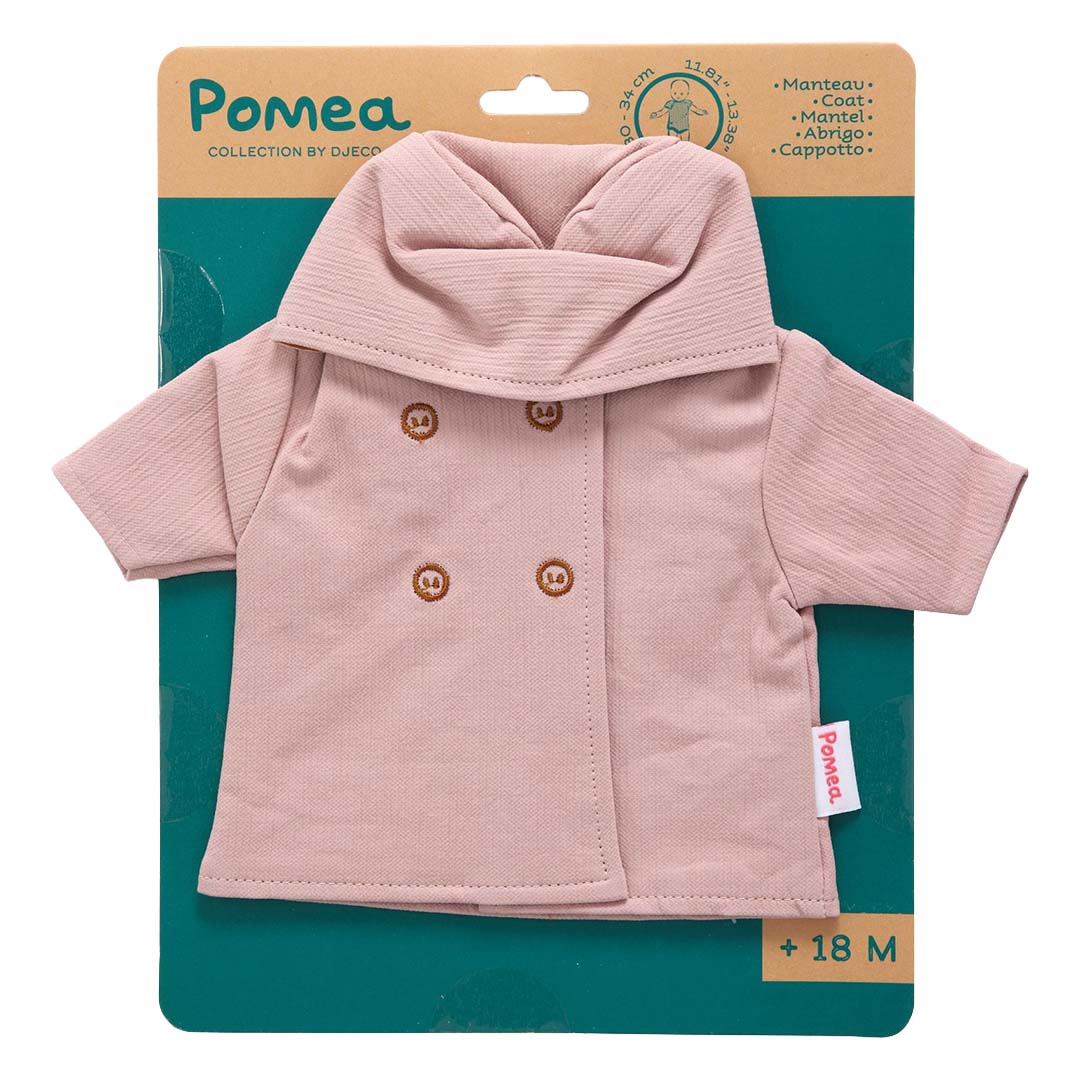 djeco poppenkleding pomea - jas met capuchon - 32 cm | DJ07734 | 2