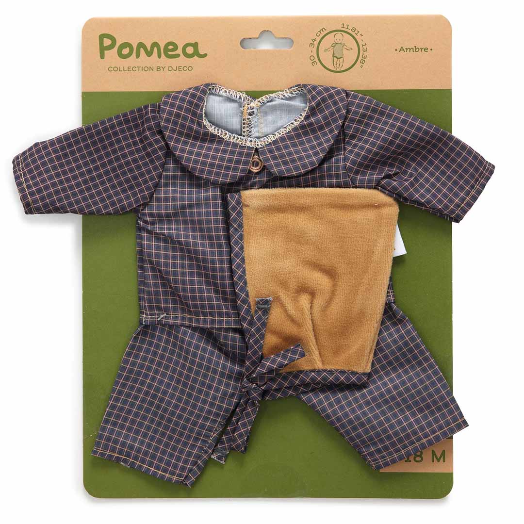 djeco poppenkledingset pomea - ambre - 32 cm