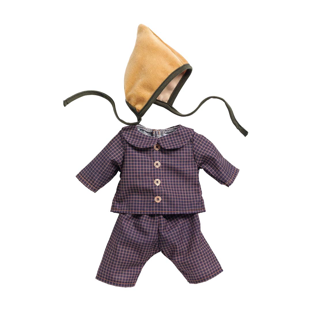 djeco poppenkledingset pomea - ambre - 32 cm