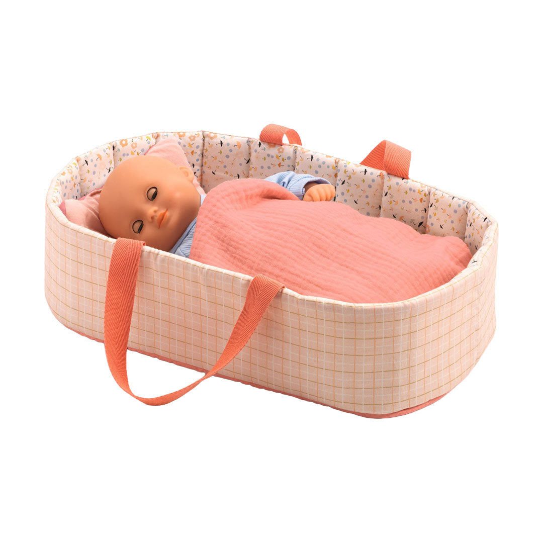 djeco poppenreiswieg pomea - roze - 36 cm | DJ07844 | 1